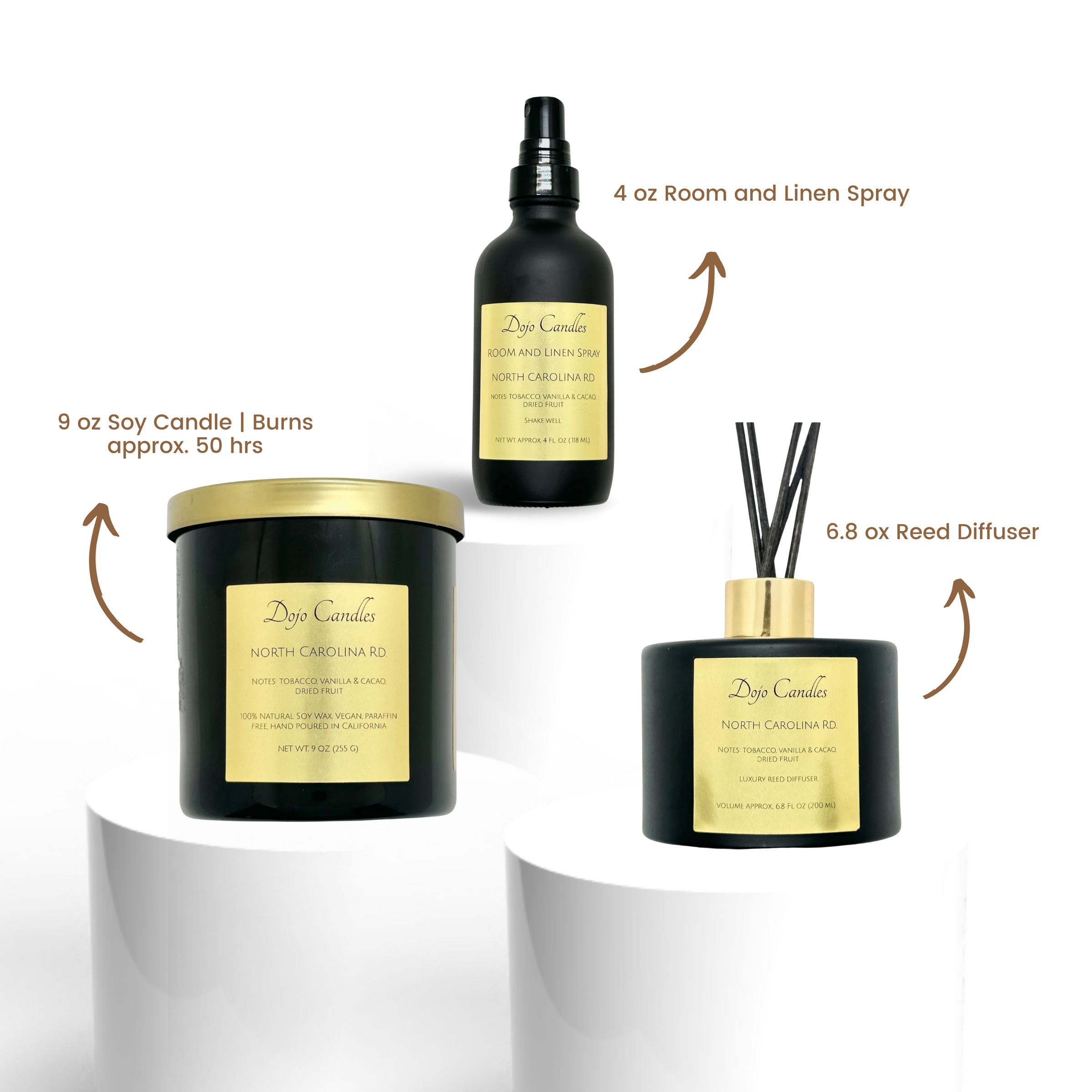 North Carolina Rd (Tobacco Vanille Dupe) Home Fragrance Bundle