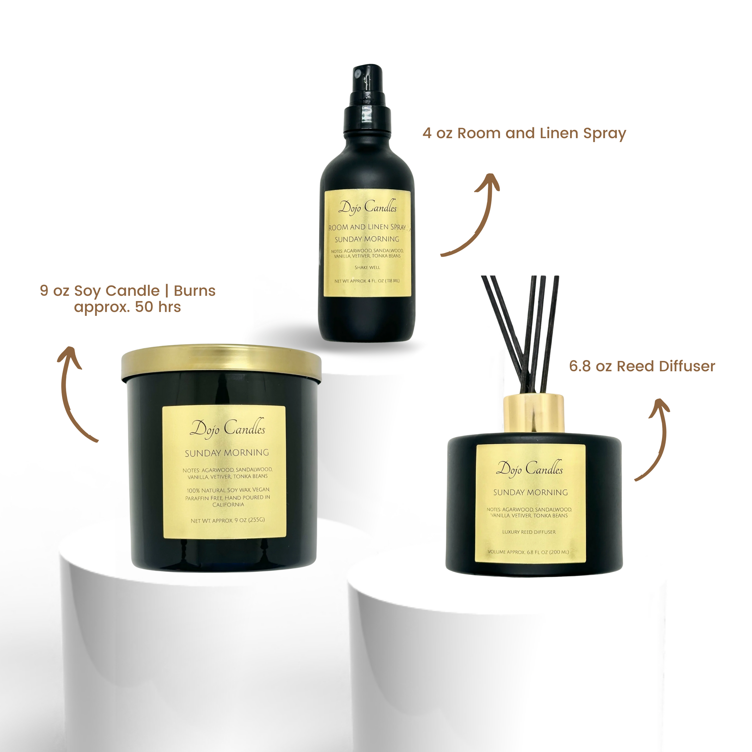 Sunday Morning (Oud Wood Dupe) Home Fragrance Bundle