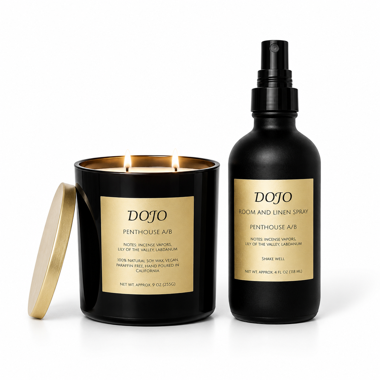Penthouse A/B Candle + Room and Linen Spray Set